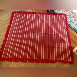 Hungarian Folk Art Woven Textile Tablecloth